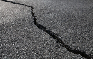 cracks in asphalt