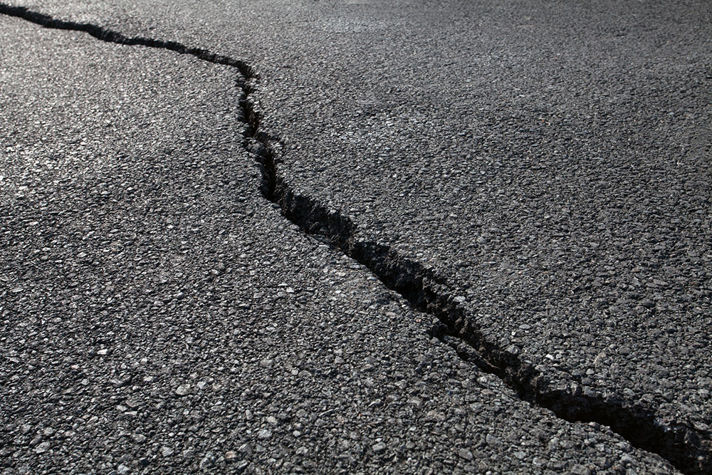 cracks in asphalt