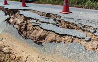 asphalt failure and road damage