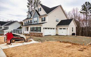 New driveway repair and construction for a new house